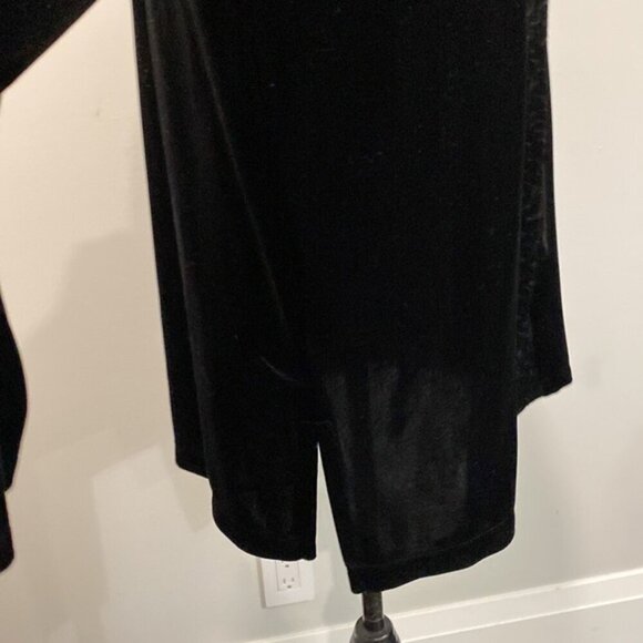 Picadilly Black Velvet Top & Cardigan Size M - Picture 12 of 16